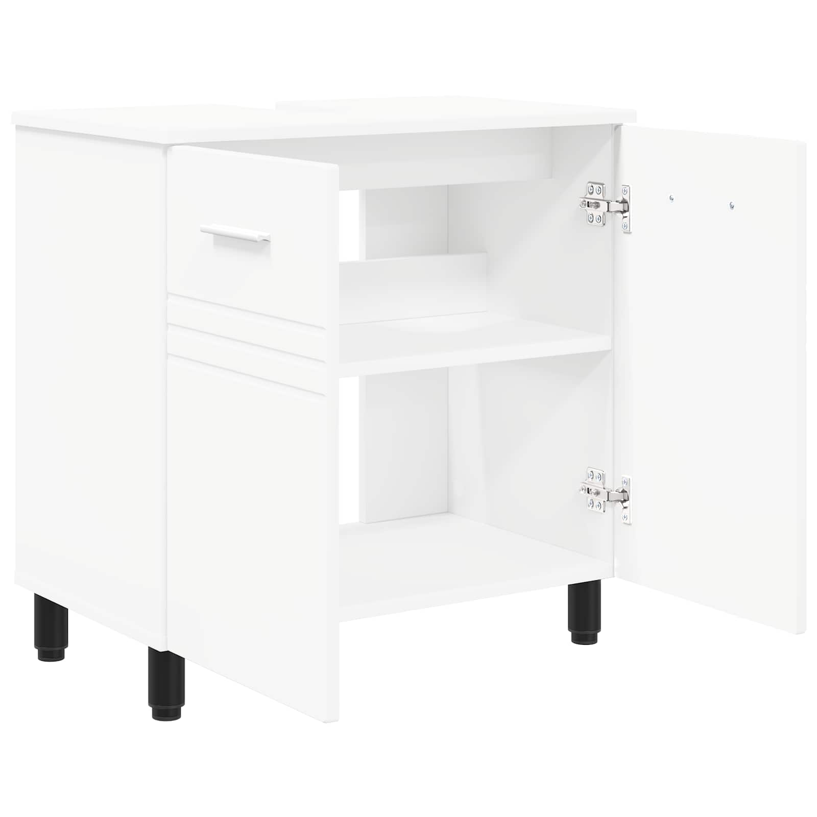 Mobiletto da bagno Bianco 60 x 35 x 60 cm Legno ingegnerizzato | homemem39