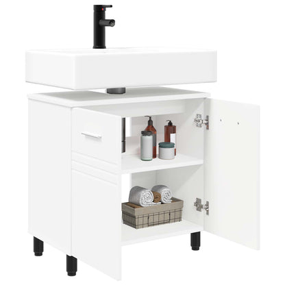 Mobiletto da bagno Bianco 60 x 35 x 60 cm Legno ingegnerizzato