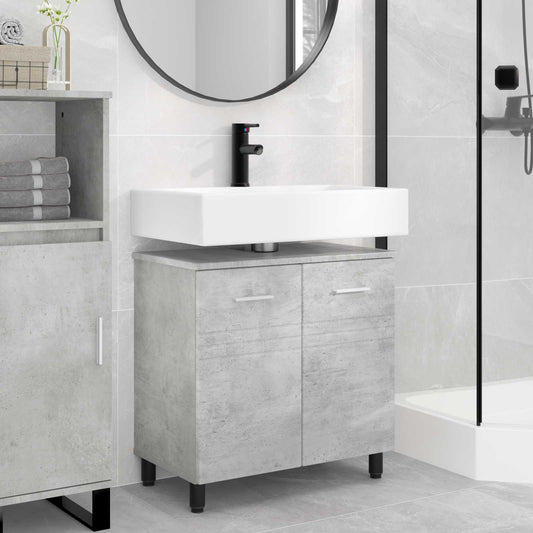 Mobiletto da bagno Grigio Cemento 60 x 35 x 60 cm