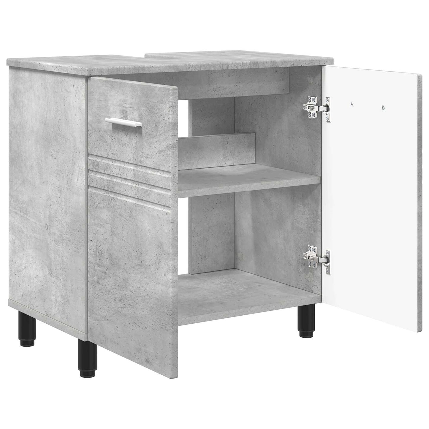 Mobiletto da bagno Grigio Cemento 60 x 35 x 60 cm | homemem39