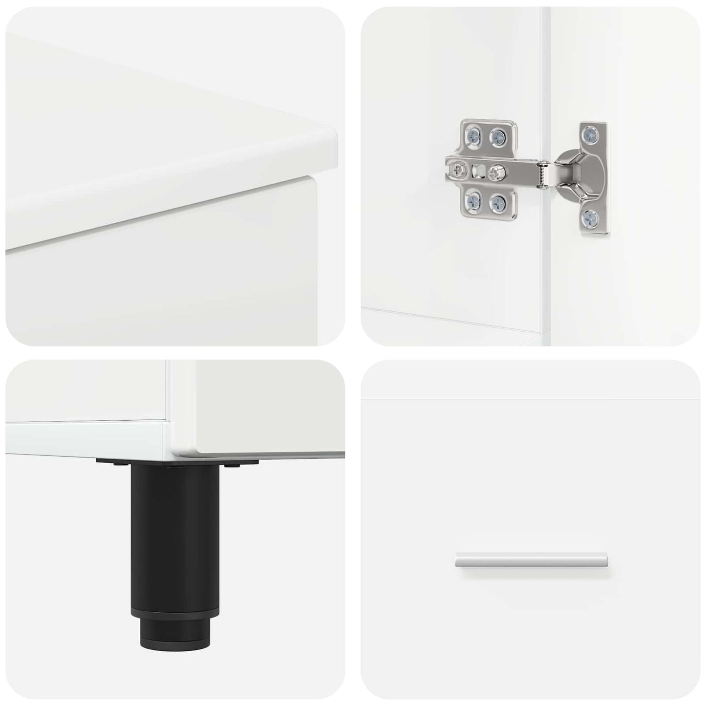 Mobiletto da bagno Bianco Lucido 60 x 35 x 60 cm