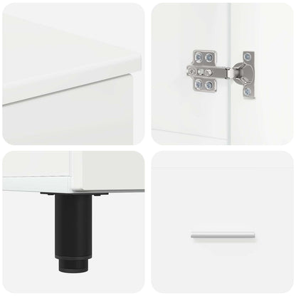 Mobiletto da bagno Bianco Lucido 60 x 35 x 60 cm