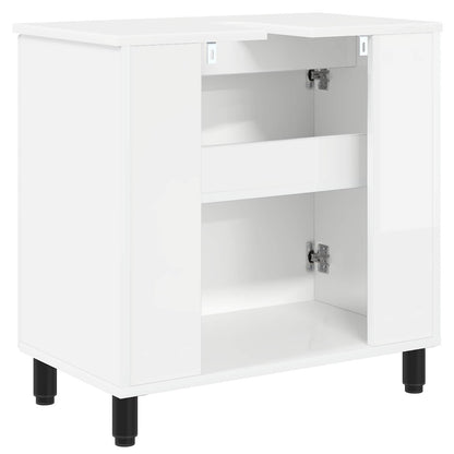 Mobiletto da bagno Bianco Lucido 60 x 35 x 60 cm | homemem39