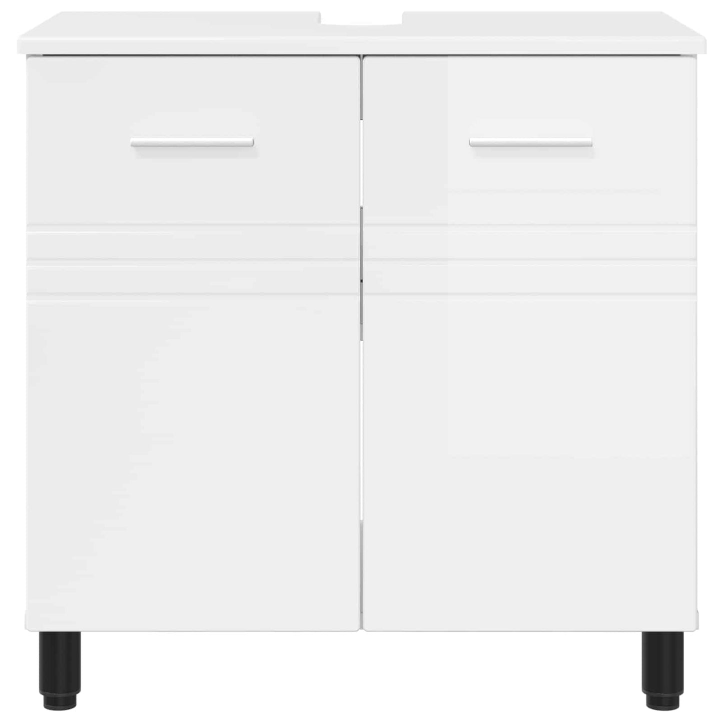 Mobiletto da bagno Bianco Lucido 60 x 35 x 60 cm | homemem39