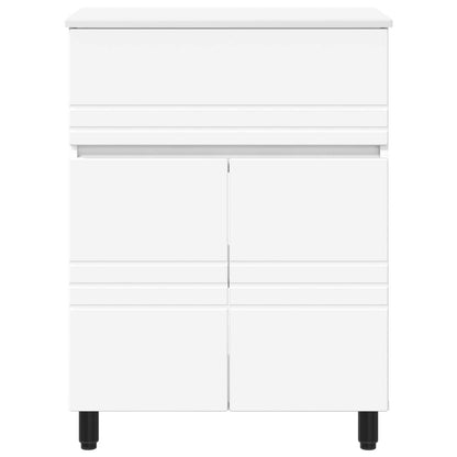Mobiletto da bagno Bianco 60 x 35 x 80 cm Legno ingegnerizzato | homemem39