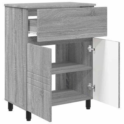 Mobiletto da bagno Sonoma grigio 60 x 35 x 80 cm | homemem39