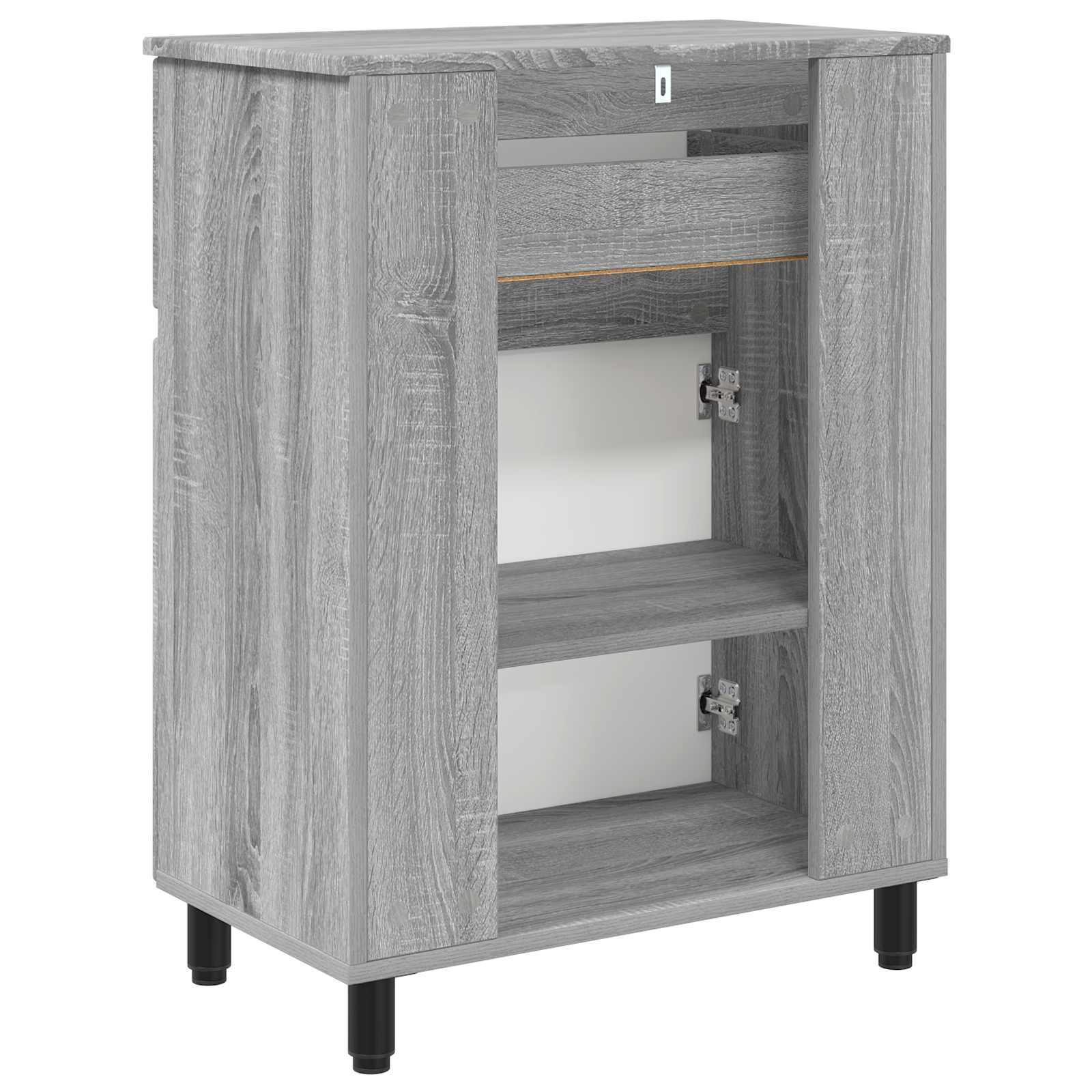 Mobiletto da bagno Sonoma grigio 60 x 35 x 80 cm | homemem39