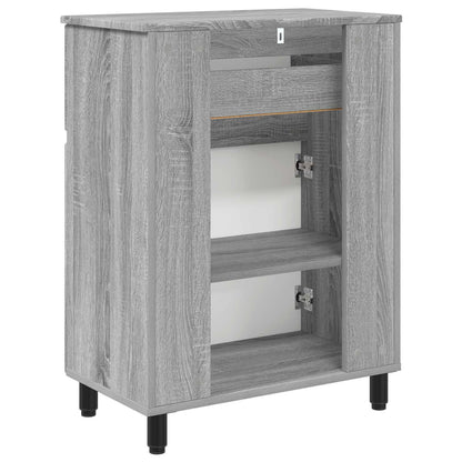 Mobiletto da bagno Sonoma grigio 60 x 35 x 80 cm | homemem39