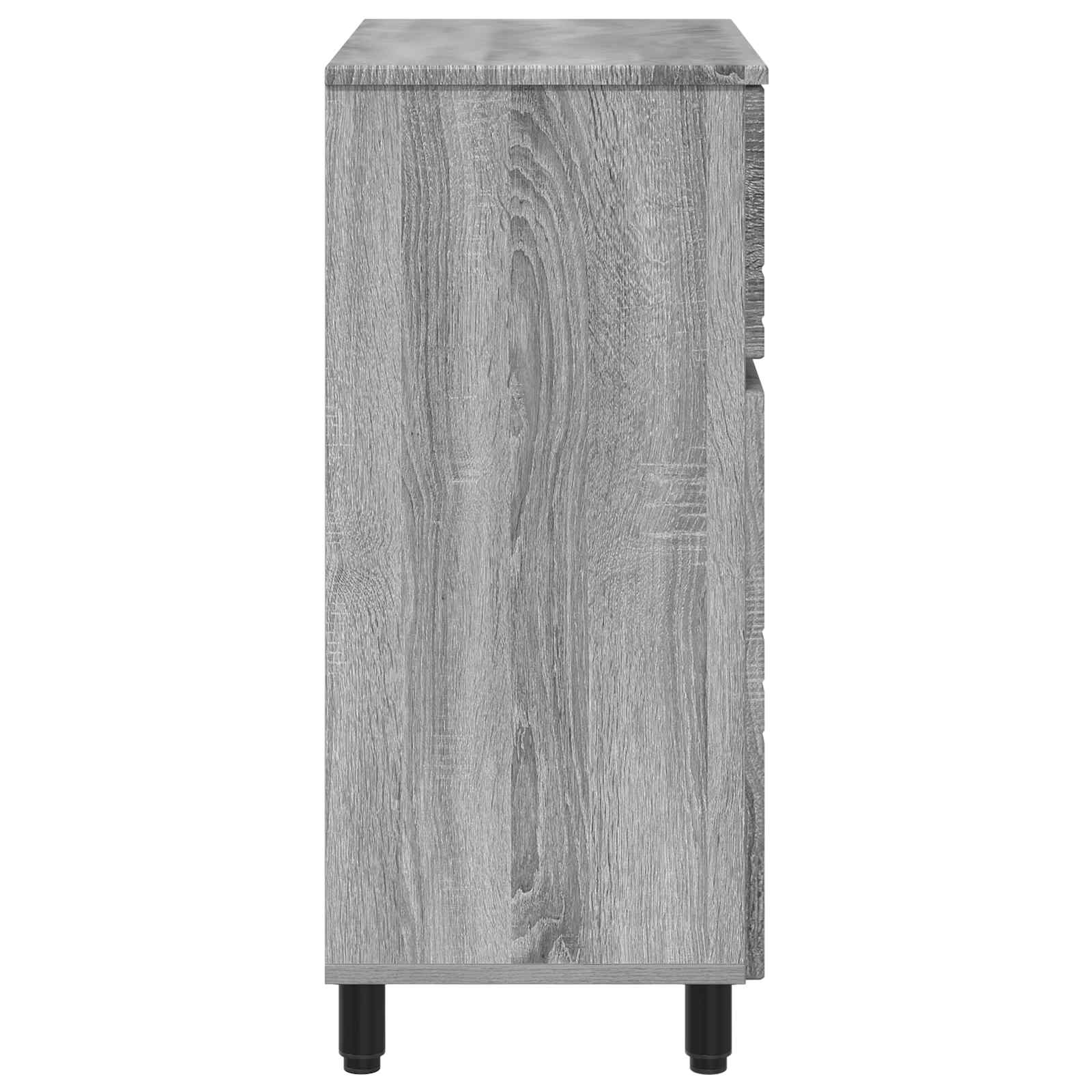 Mobiletto da bagno Sonoma grigio 60 x 35 x 80 cm | homemem39