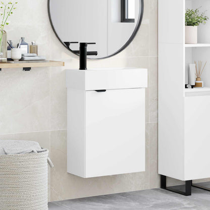 Mobile bagno con rubinetto Bianco 45,5 x 22,5 x 84 cm | homemem39