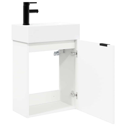 Mobile bagno con rubinetto Bianco 45,5 x 22,5 x 84 cm | homemem39