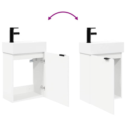 Mobile bagno con rubinetto Bianco 45,5 x 22,5 x 84 cm | homemem39