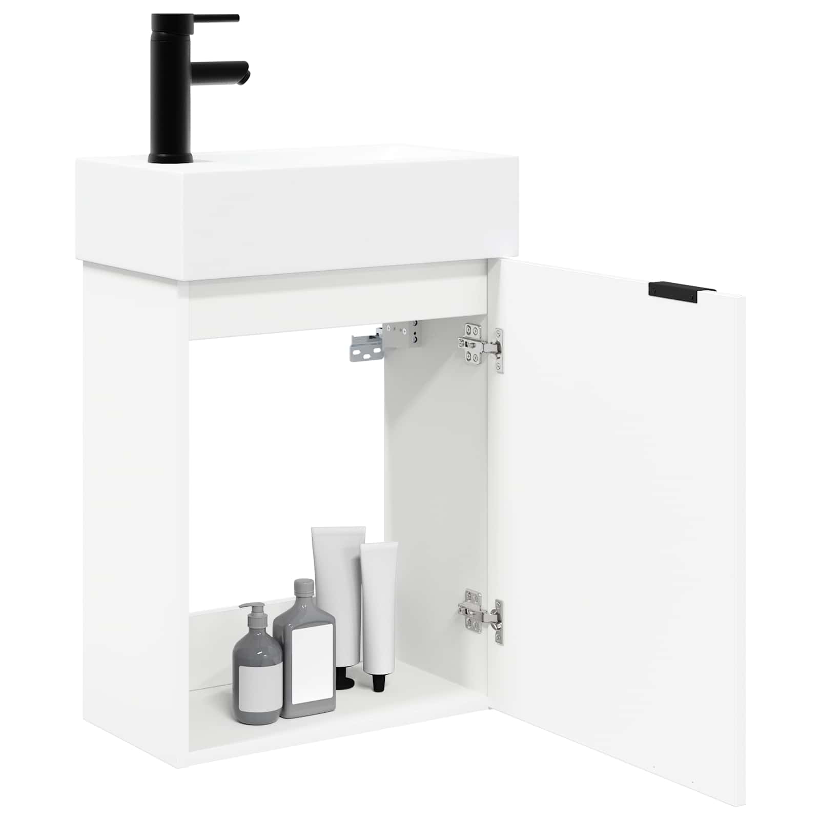 Mobile bagno con rubinetto Bianco 45,5 x 22,5 x 84 cm | homemem39
