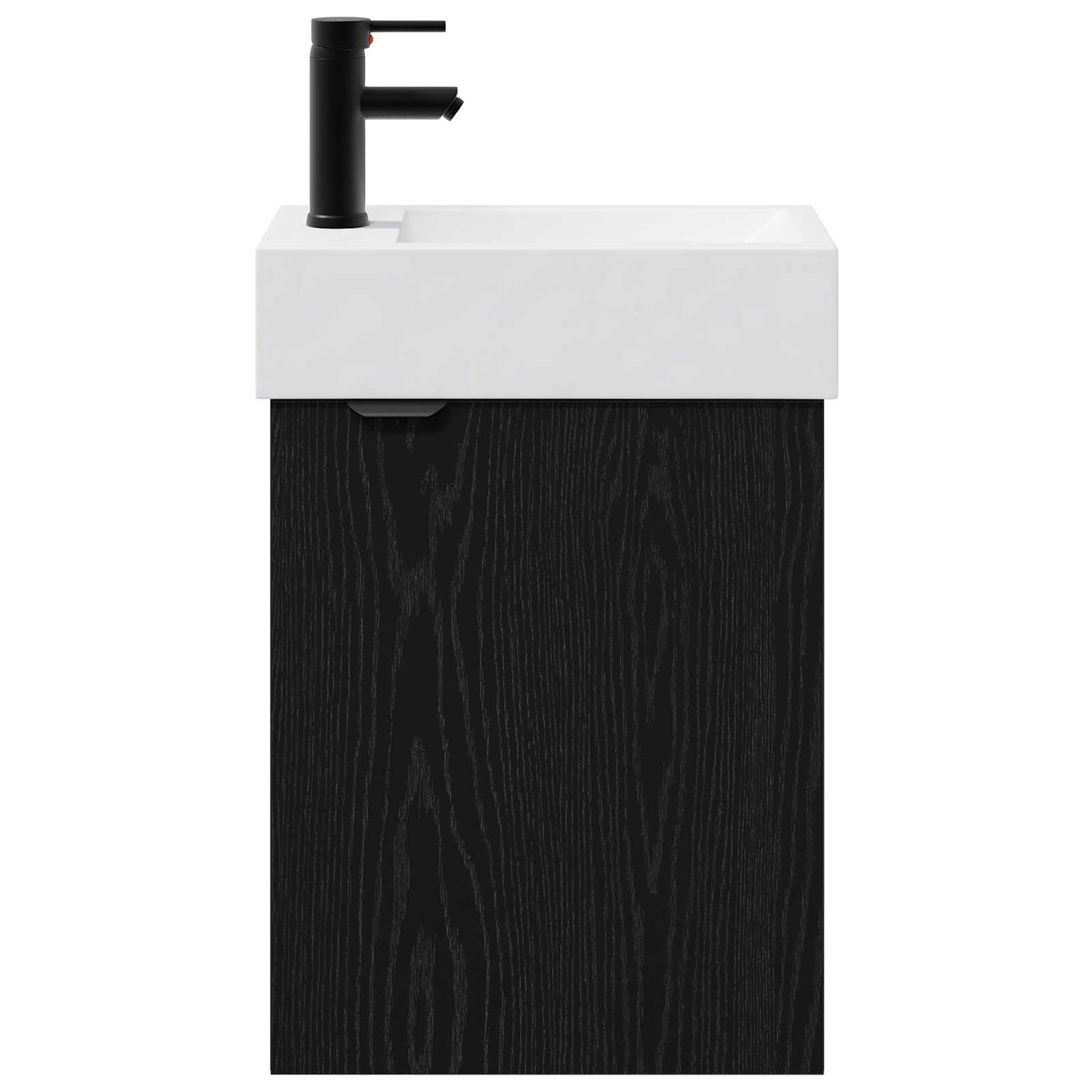 Mobile bagno con rubinetto Rovere Nero 45,5 x 22,5 x 84 cm | homemem39