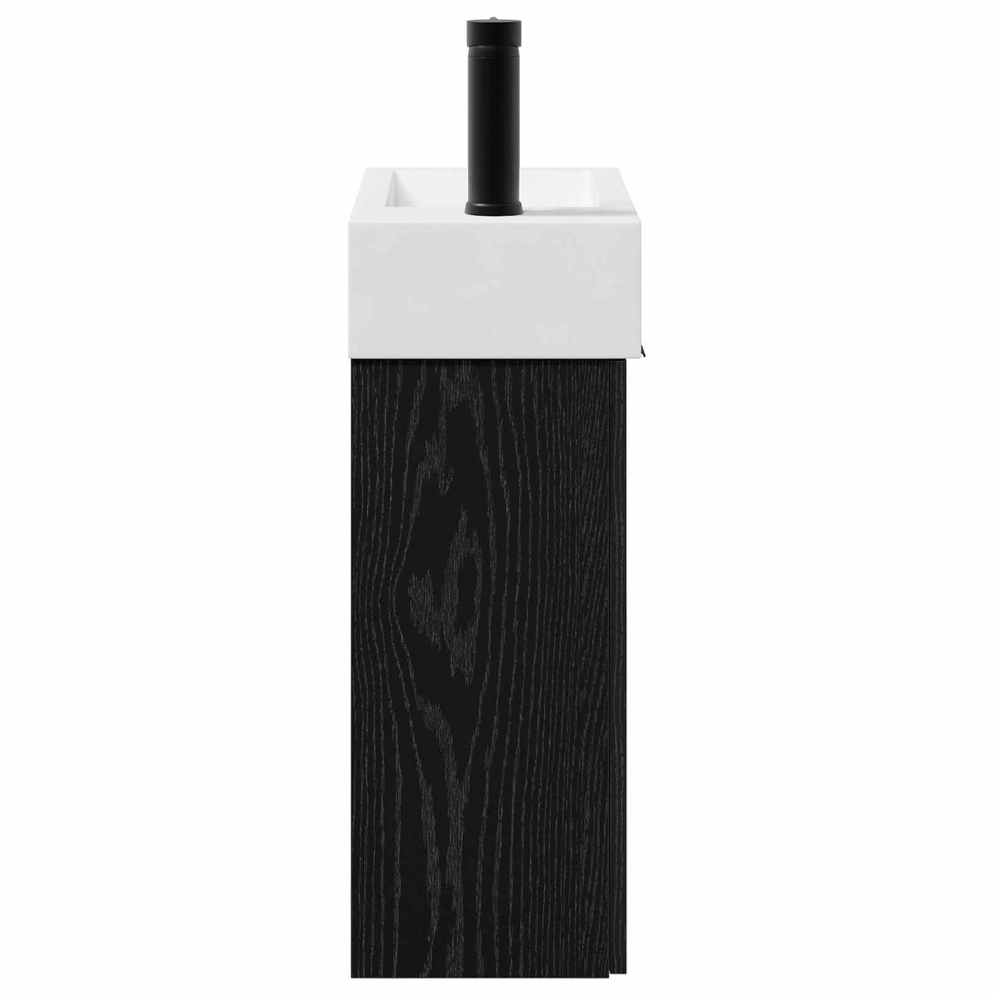 Mobile bagno con rubinetto Rovere Nero 45,5 x 22,5 x 84 cm | homemem39