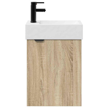 Mobile bagno con rubinetto Rovere Sonoma 45,5 x 22,5 x 84 cm