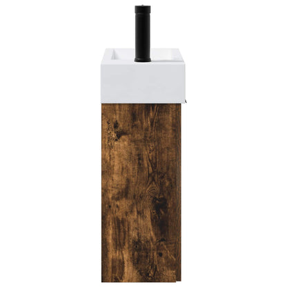 Mobile bagno con rubinetto Rovere Fumo 45,5 x 22,5 x 84 cm | homemem39