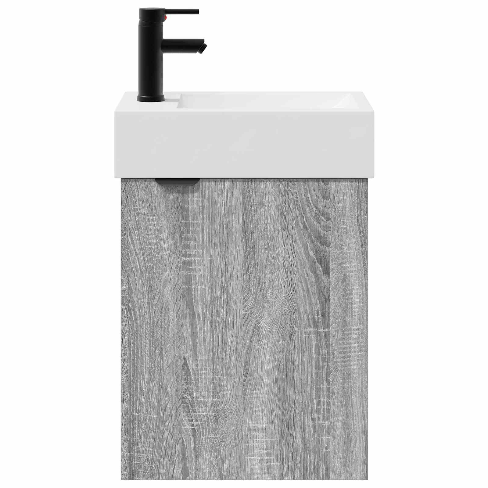 Mobile bagno con rubinetto Sonoma grigio 45,5 x 22,5 x 84 cm | homemem39