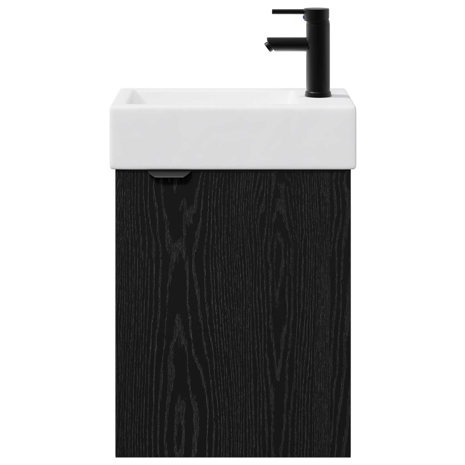 Mobile bagno con rubinetto Rovere Nero 45,5 x 22,5 x 84 cm | homemem39