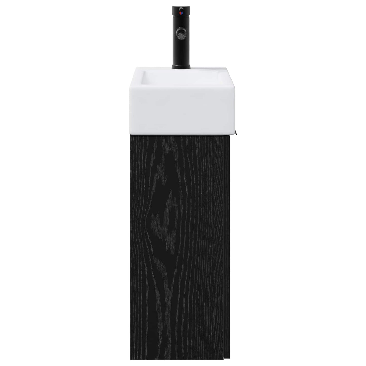 Mobile bagno con rubinetto Rovere Nero 45,5 x 22,5 x 84 cm | homemem39