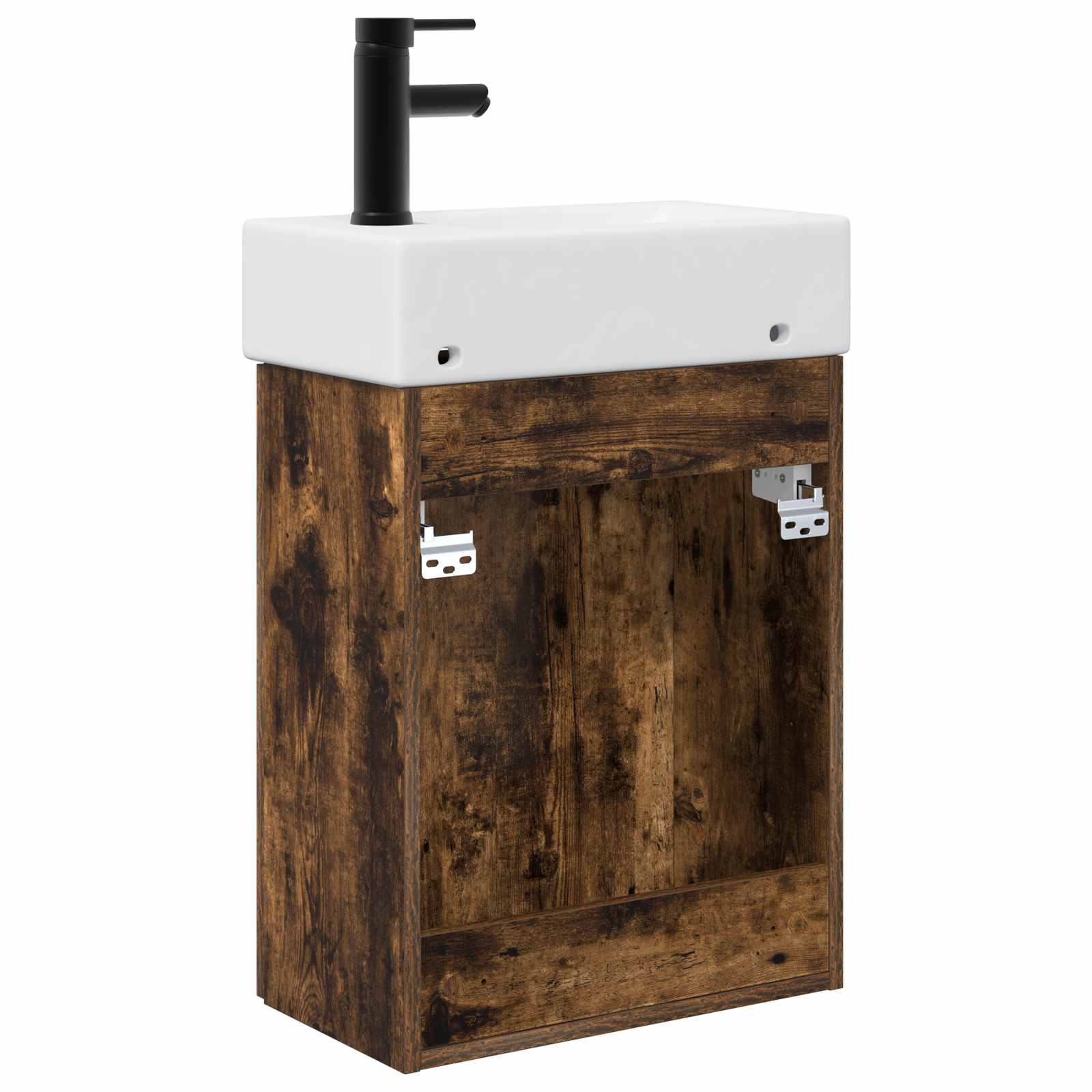 Mobile bagno con rubinetto Rovere Fumo 45,5 x 22,5 x 84 cm | homemem39