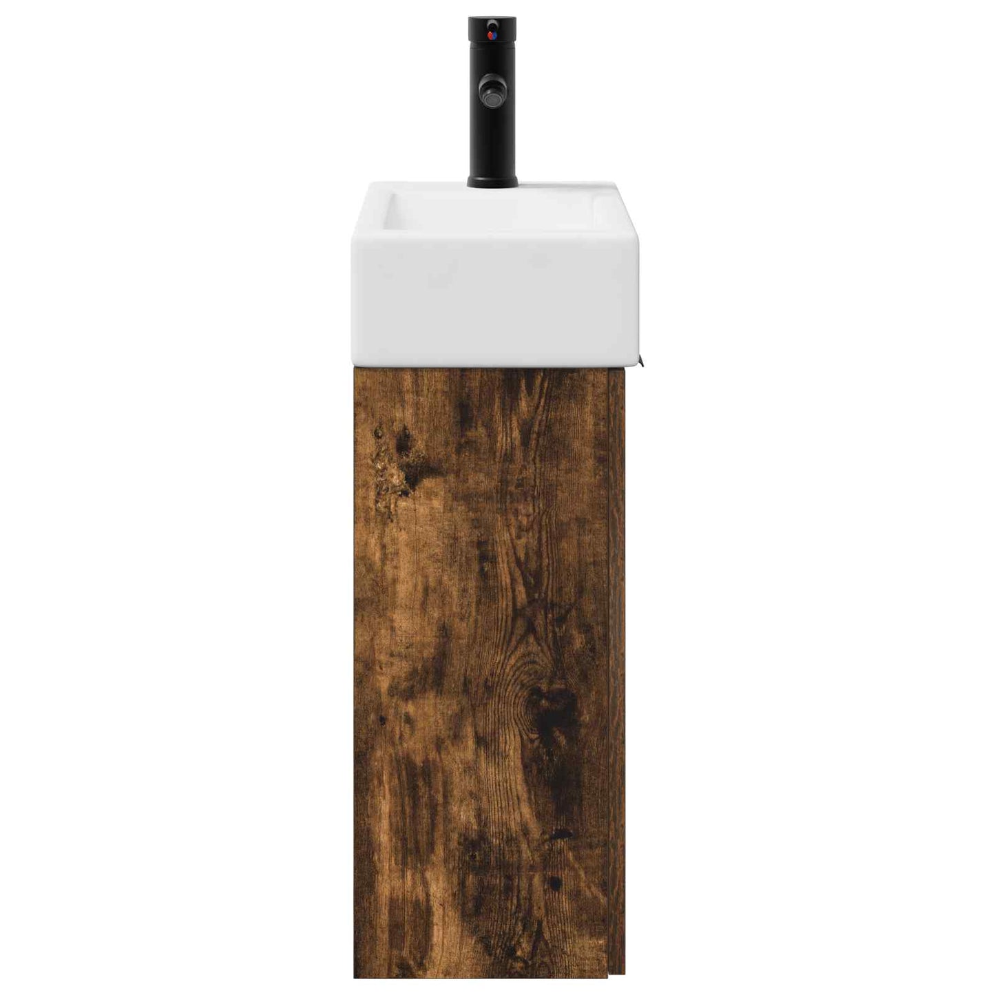 Mobile bagno con rubinetto Rovere Fumo 45,5 x 22,5 x 84 cm | homemem39