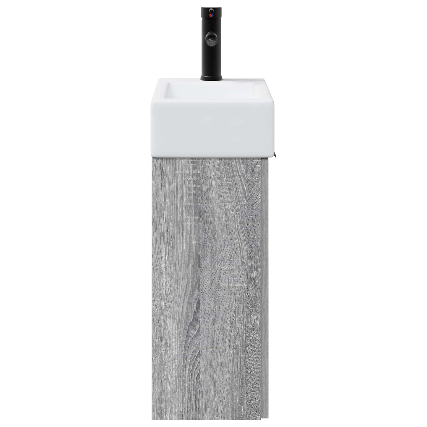 Mobile bagno con rubinetto Sonoma grigio 45,5 x 22,5 x 84 cm | homemem39