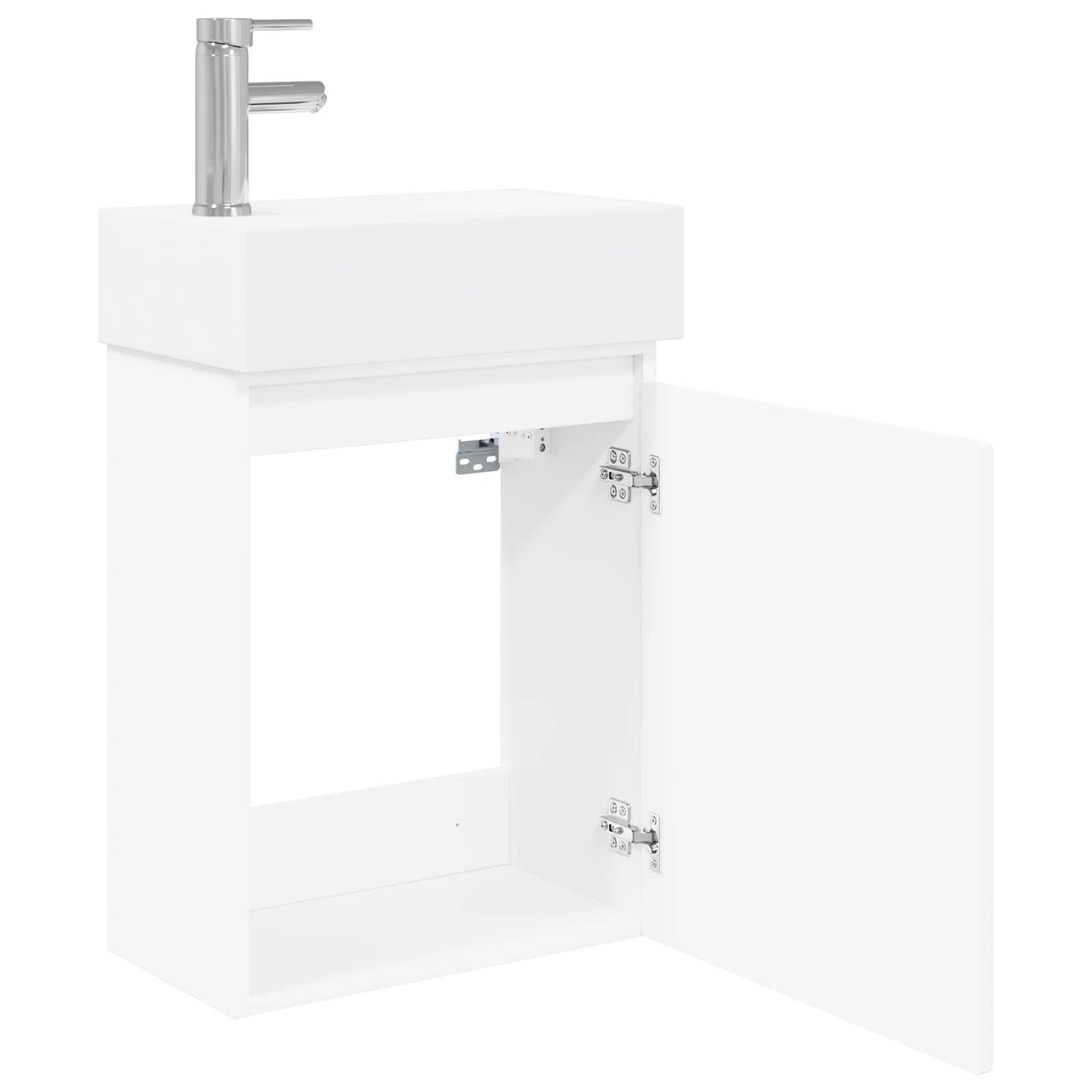 Mobile bagno con rubinetto Bianco 45,5 x 22,5 x 84 cm