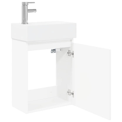Mobile bagno con rubinetto Bianco 45,5 x 22,5 x 84 cm