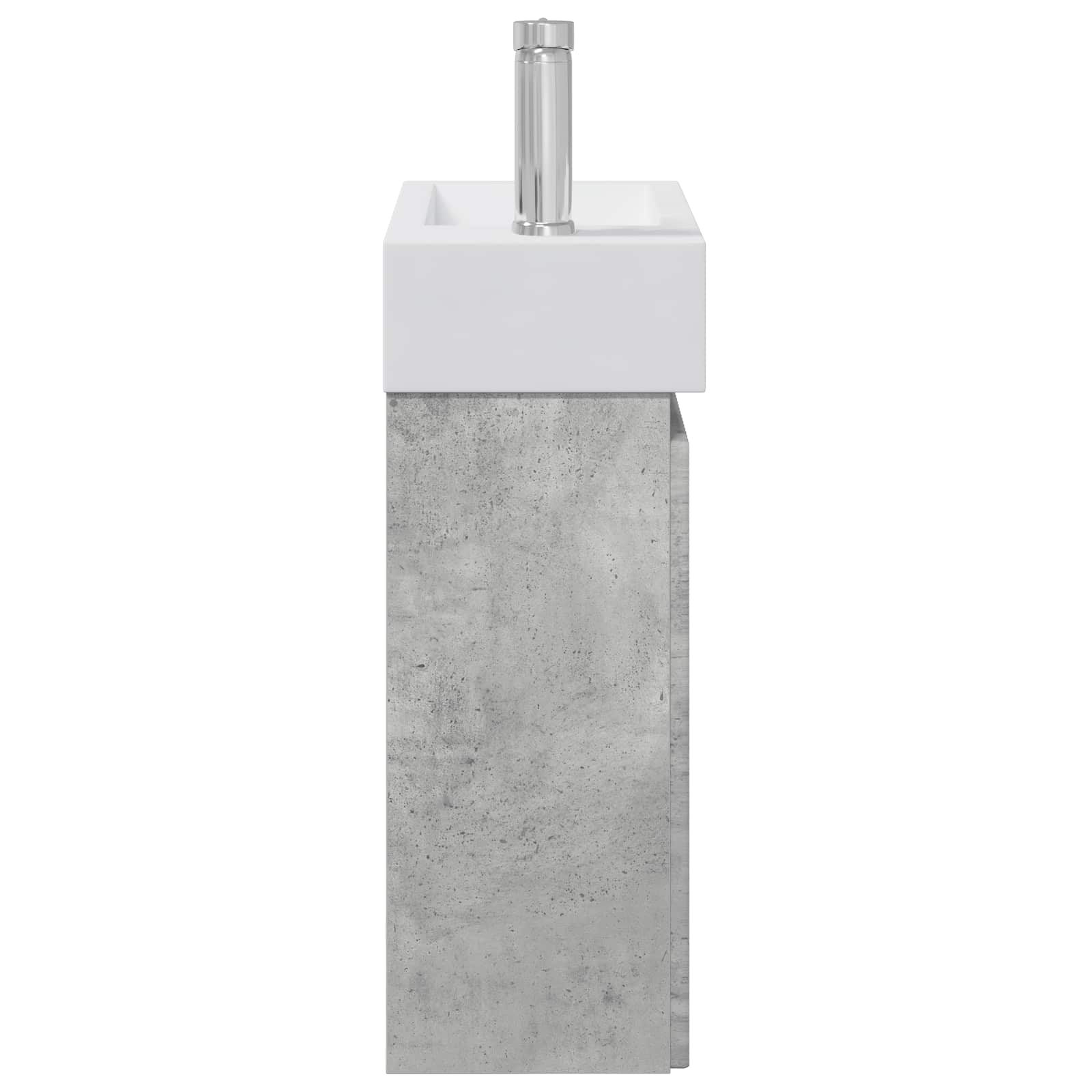 Mobile bagno con rubinetto Grigio Cemento 45,5 x 22,5 x 84 cm | homemem39