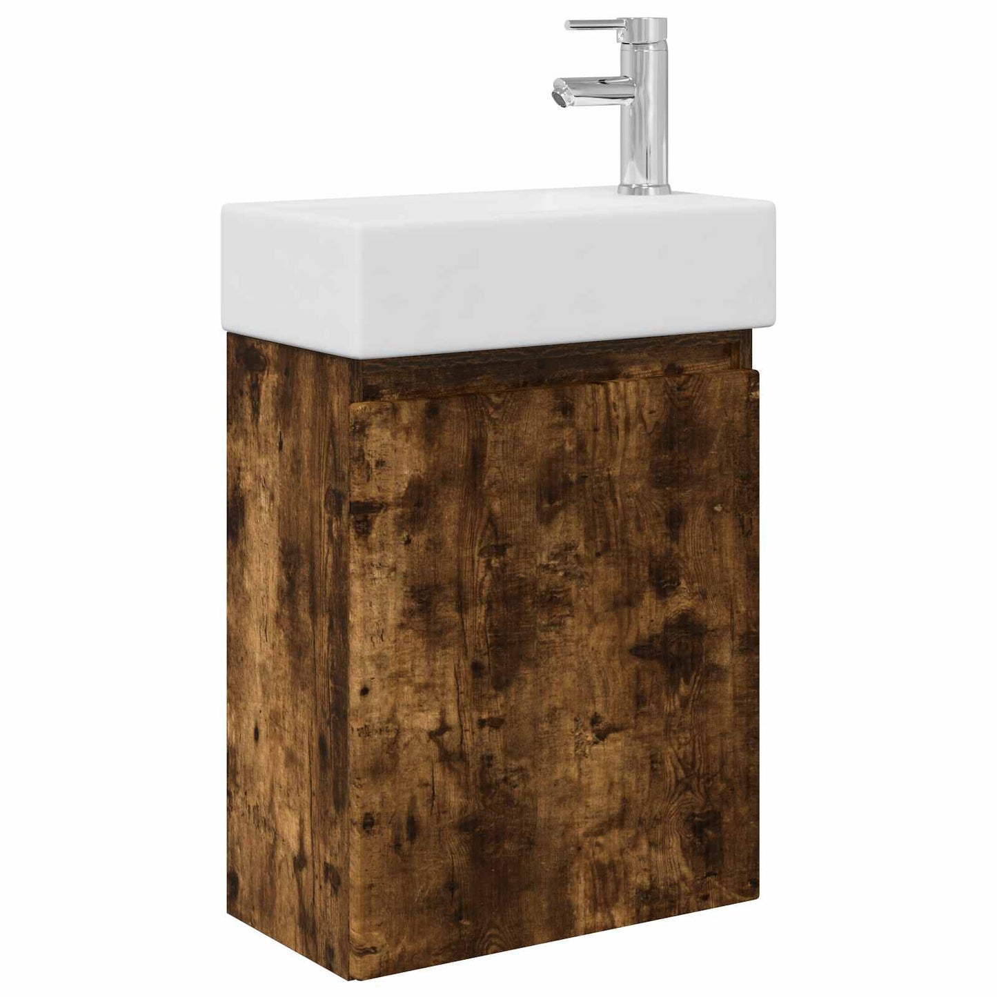 Mobile bagno con rubinetto Rovere Fumo 45,5 x 22,5 x 84 cm