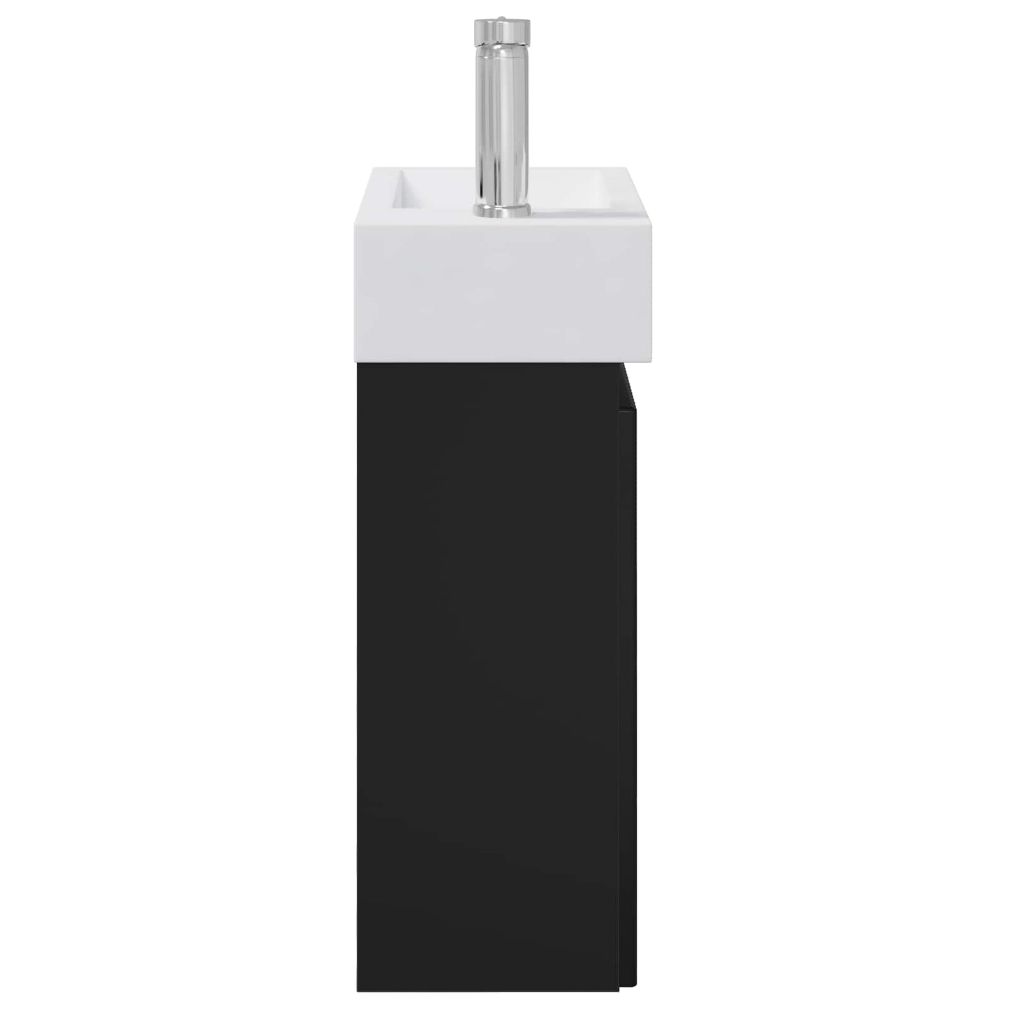 Mobile bagno con rubinetto Nero 45,5 x 22,5 x 84 cm | homemem39