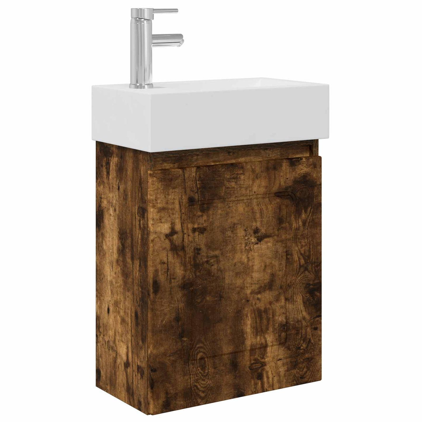 Mobile bagno con rubinetto Rovere Fumo 45,5 x 22,5 x 84 cm | homemem39