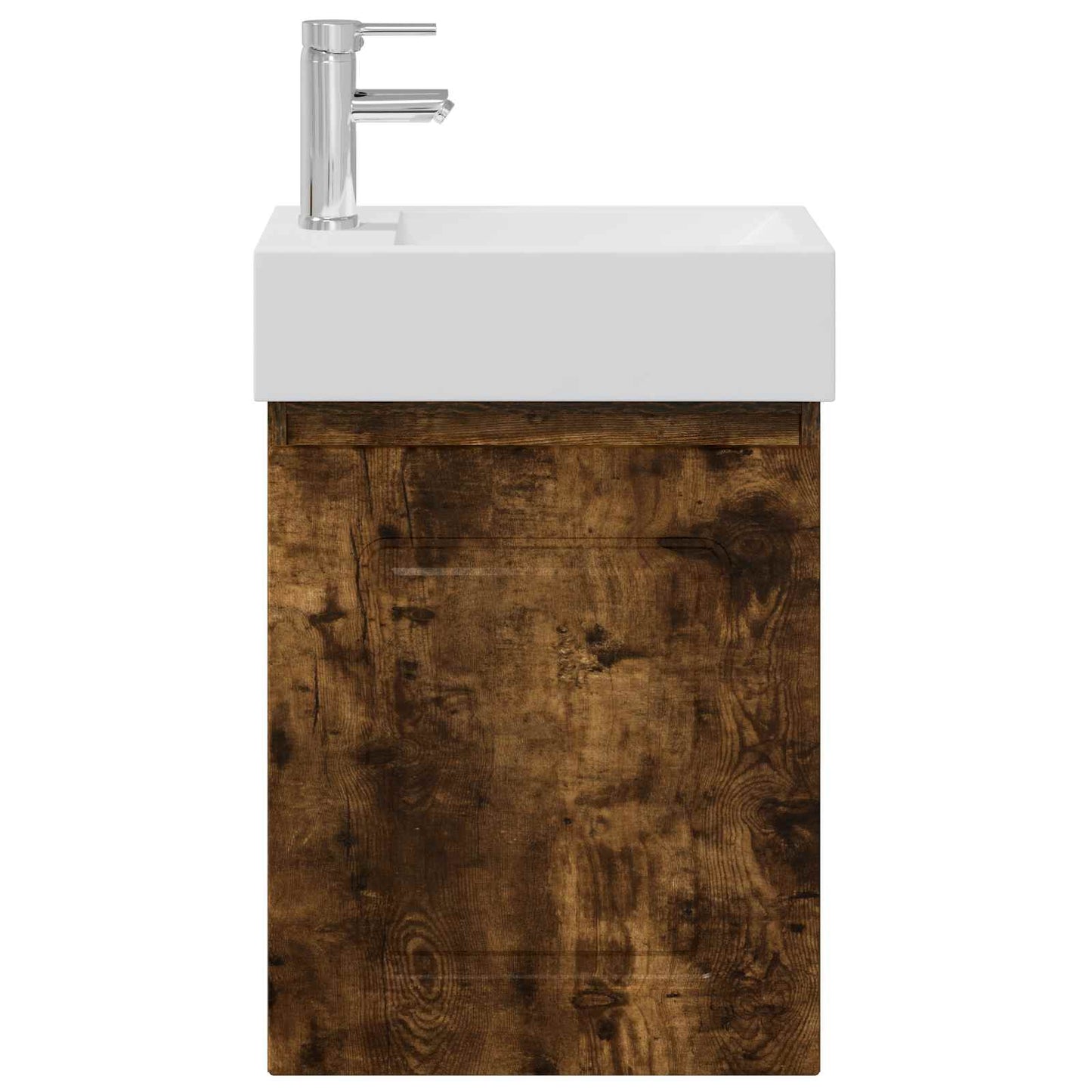 Mobile bagno con rubinetto Rovere Fumo 45,5 x 22,5 x 84 cm | homemem39