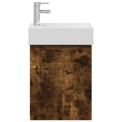 Mobile bagno con rubinetto Rovere Fumo 45,5 x 22,5 x 84 cm | homemem39