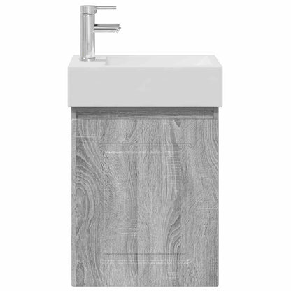 Mobile bagno con rubinetto Sonoma grigio 45,5 x 22,5 x 84 cm | homemem39