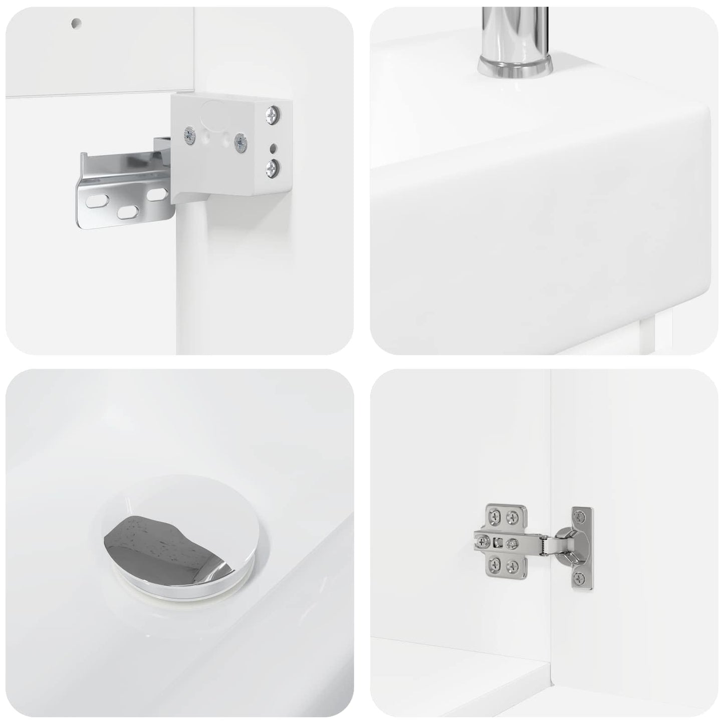 Mobile bagno con rubinetto Bianco 45,5 x 22,5 x 84 cm | homemem39