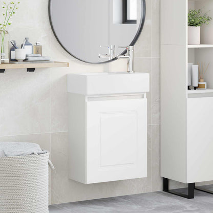 Mobile bagno con rubinetto Bianco 45,5 x 22,5 x 84 cm | homemem39