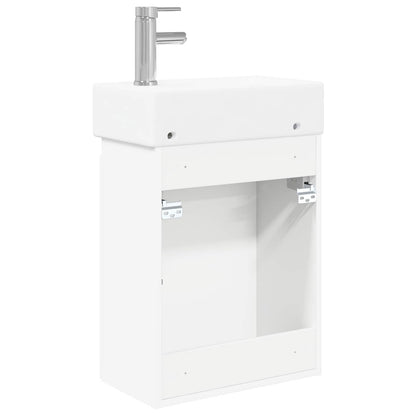 Mobile bagno con rubinetto Bianco 45,5 x 22,5 x 84 cm | homemem39