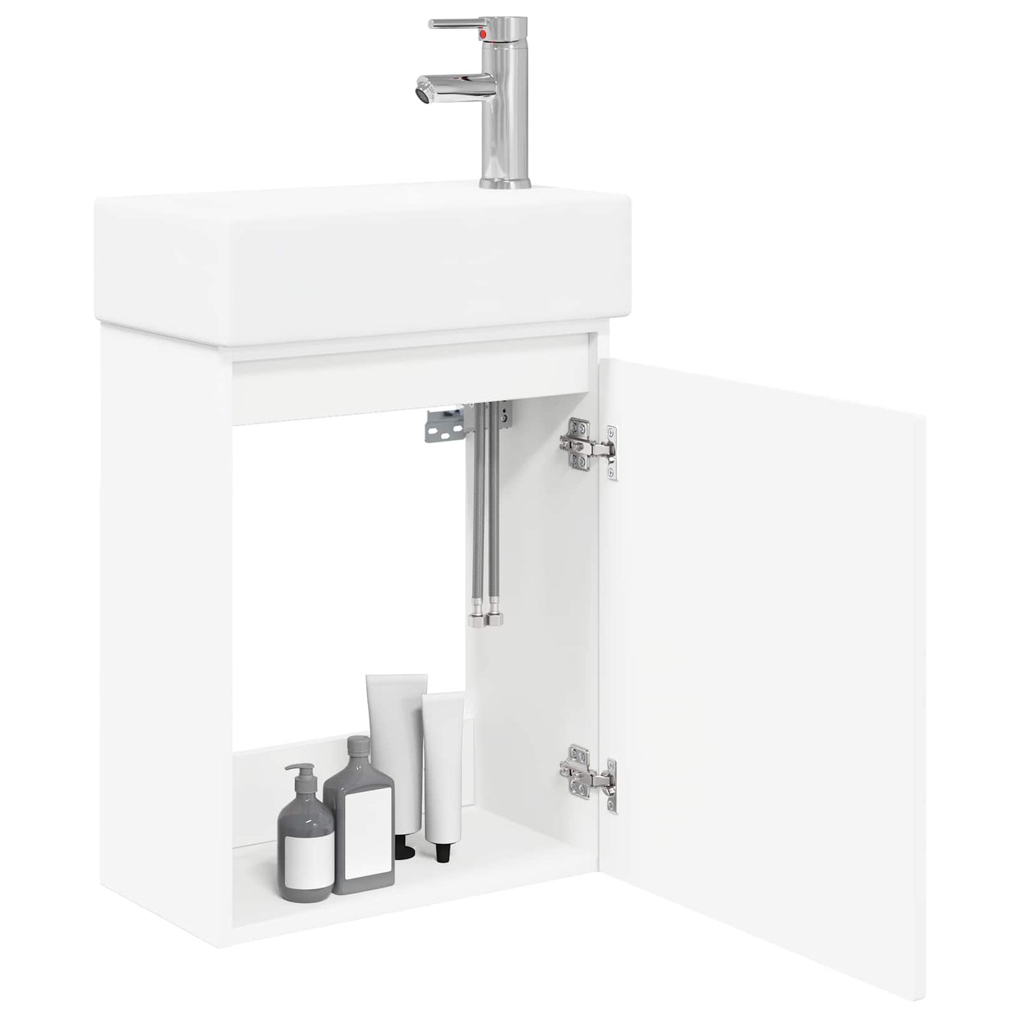 Mobile bagno con rubinetto Bianco 45,5 x 22,5 x 84 cm | homemem39