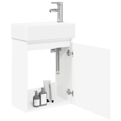 Mobile bagno con rubinetto Bianco 45,5 x 22,5 x 84 cm | homemem39
