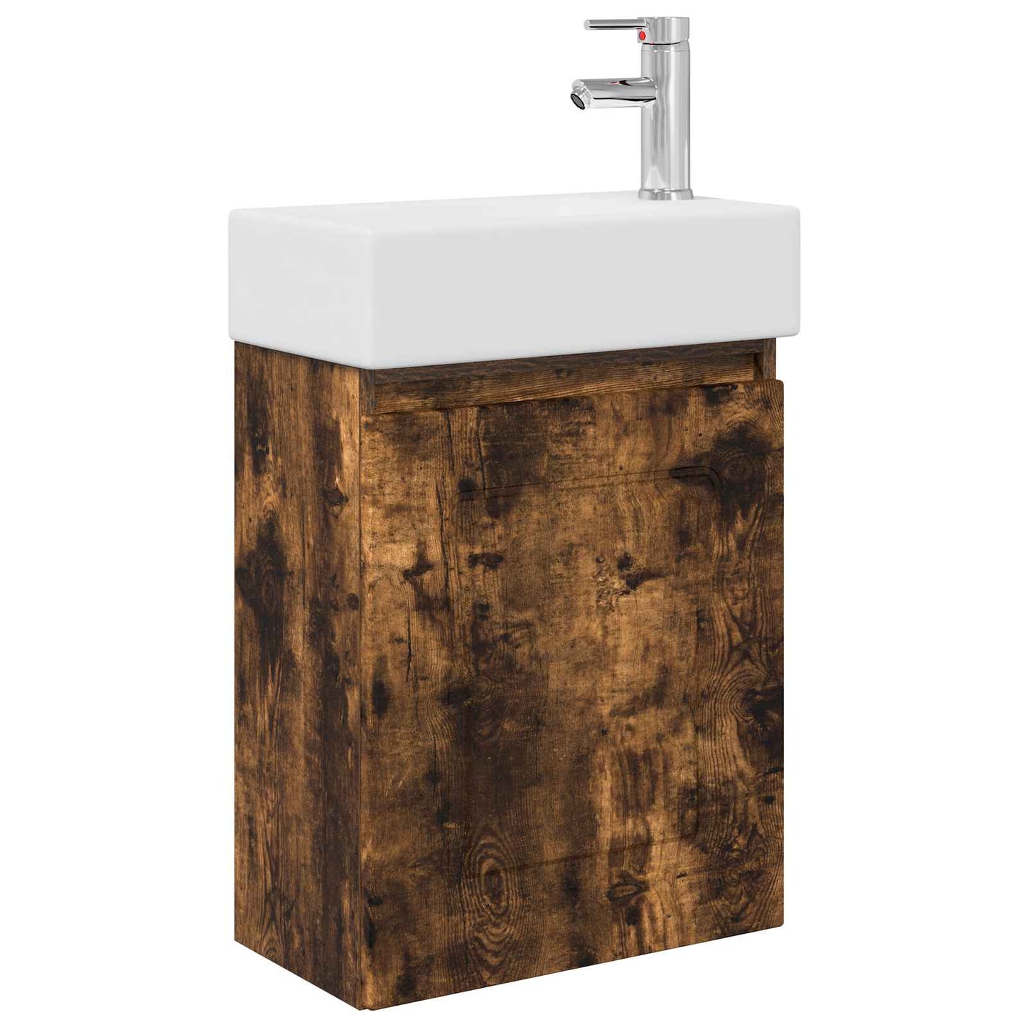 Mobile bagno con rubinetto Rovere Fumo 45,5 x 22,5 x 84 cm | homemem39