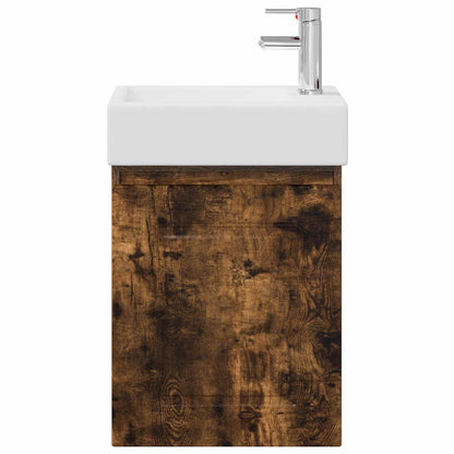 Mobile bagno con rubinetto Rovere Fumo 45,5 x 22,5 x 84 cm | homemem39