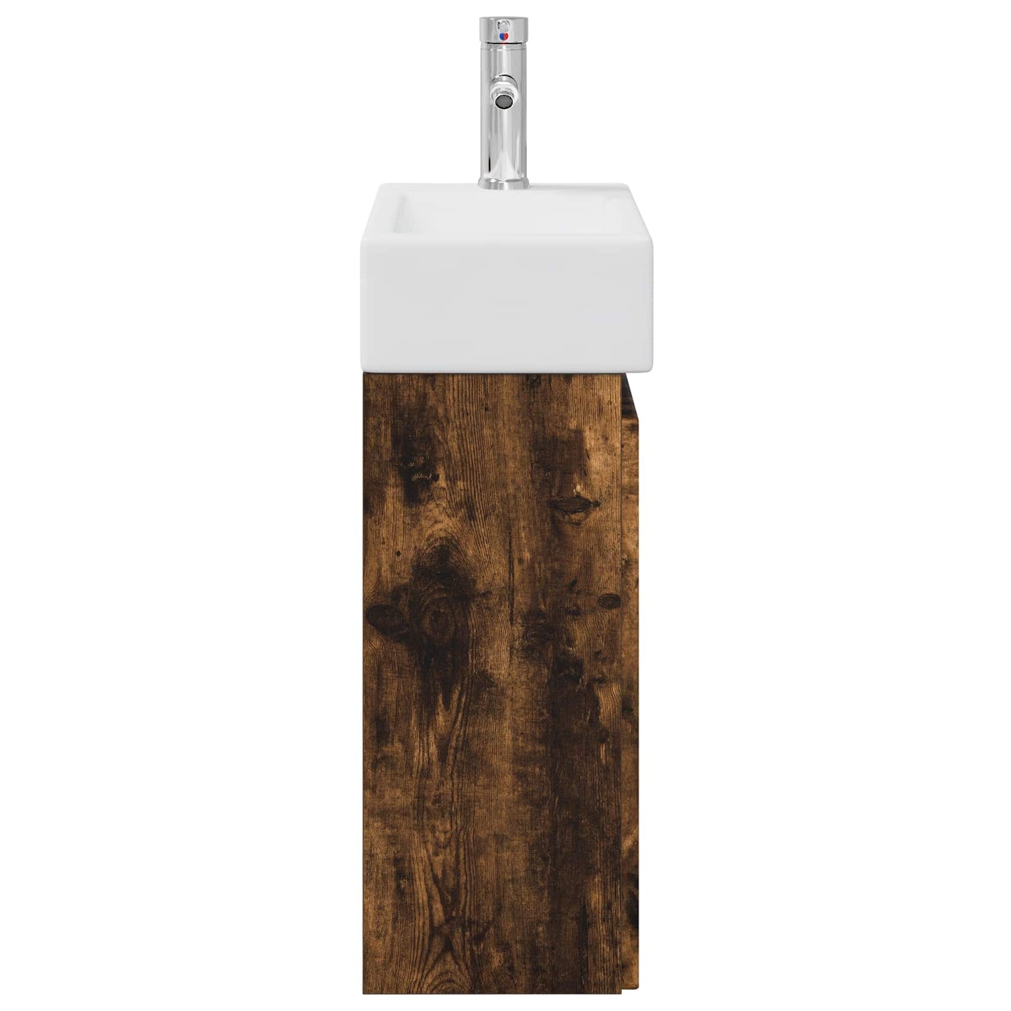 Mobile bagno con rubinetto Rovere Fumo 45,5 x 22,5 x 84 cm