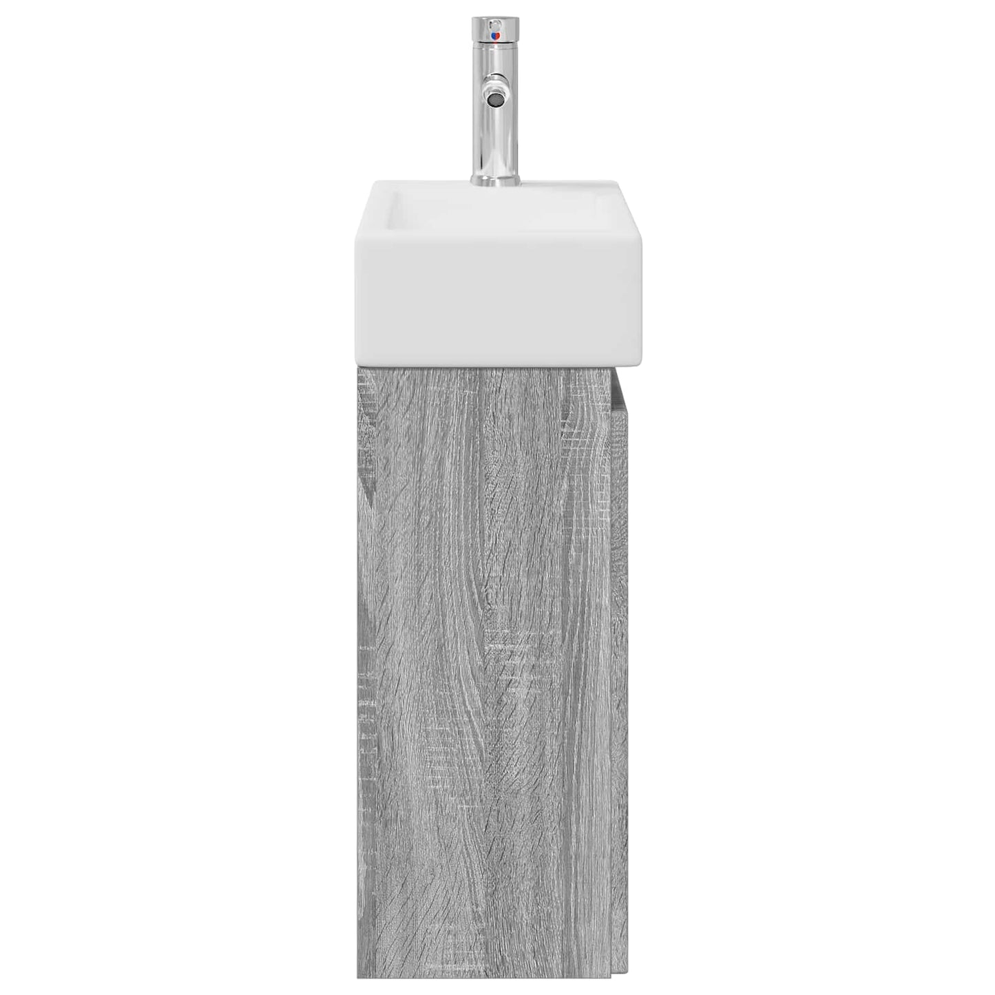 Mobile bagno con rubinetto Sonoma grigio 45,5 x 22,5 x 84 cm | homemem39