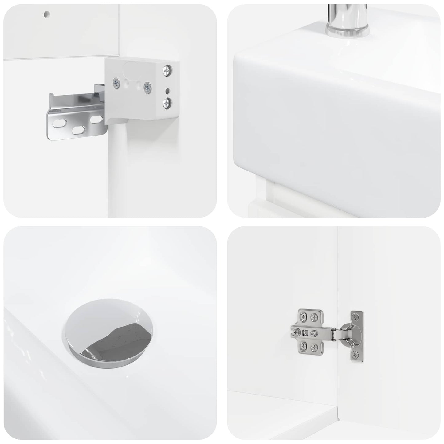Mobile bagno con rubinetto Bianco 45,5 x 25,5 x 84 cm | homemem39