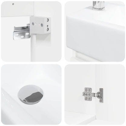 Mobile bagno con rubinetto Bianco 45,5 x 25,5 x 84 cm | homemem39
