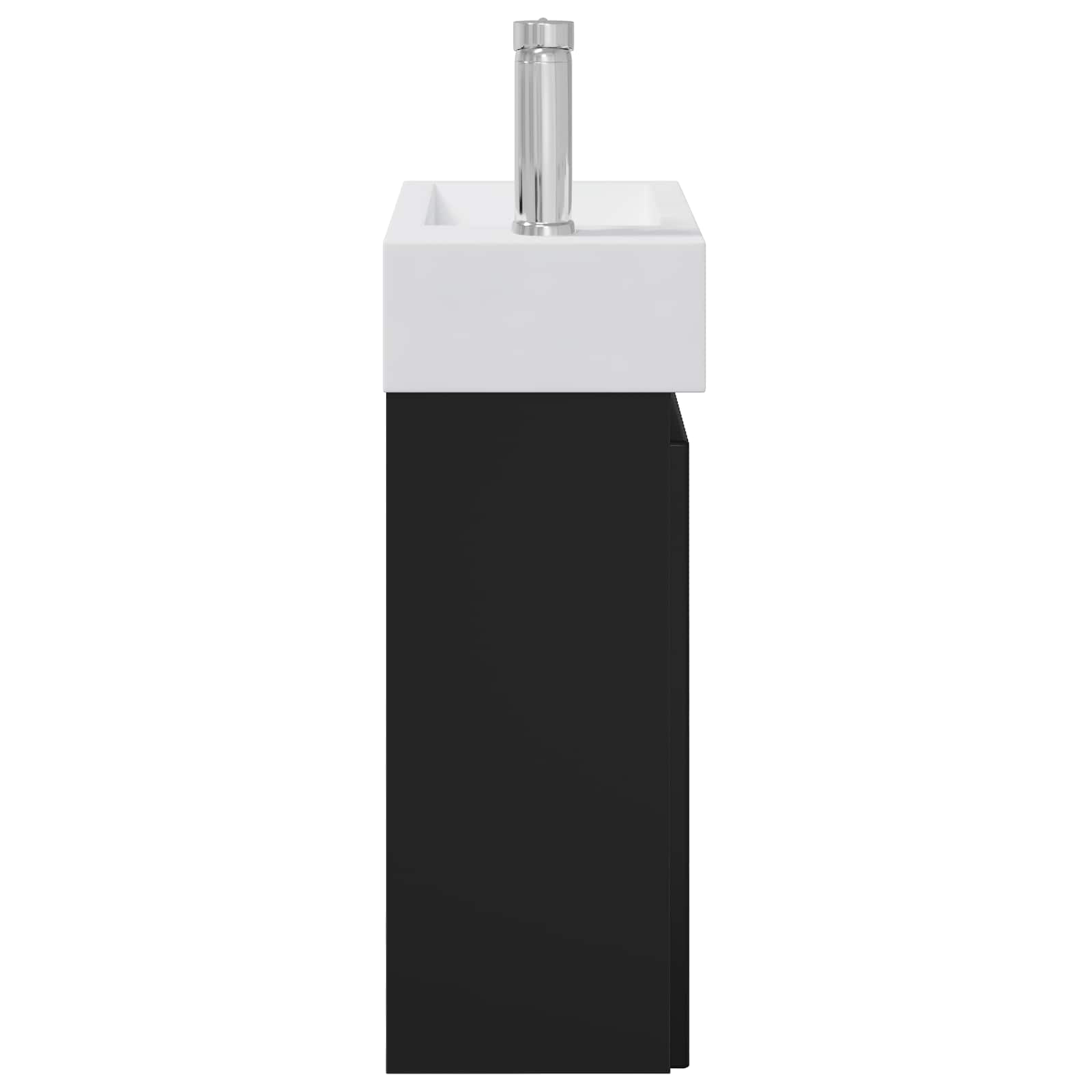 Mobile bagno con rubinetto Nero 45,5 x 25,5 x 84 cm | homemem39