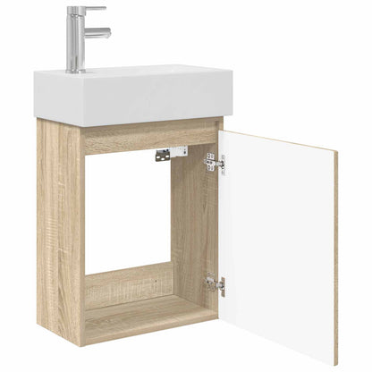 Mobile bagno con rubinetto Rovere Sonoma 45,5 x 25,5 x 84 cm | homemem39