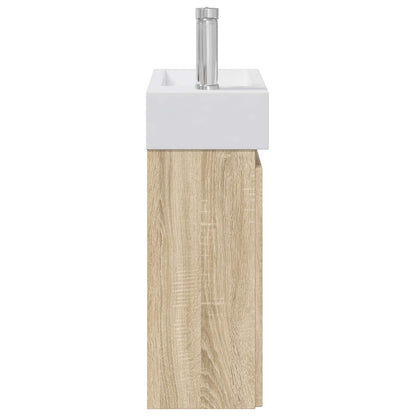 Mobile bagno con rubinetto Rovere Sonoma 45,5 x 25,5 x 84 cm | homemem39